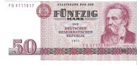 Billetes - Europa - Alemania Oriental - 30 - SC - 1971 - 50 marcos - DDR - Num.ref: FG4717017