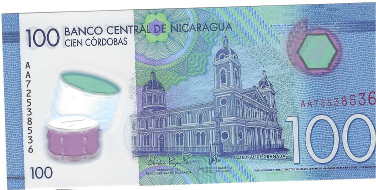 Billetes - America - Nicaragua - 212 - SC - 2021 - 100 cordobas - Num.ref: AA72538536 - Click en la imagen para cerrar