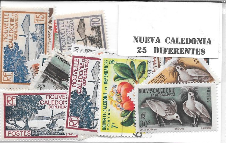 Paises - Oceania - Nueva Caledonia - 25 sellos diferentes - Click en la imagen para cerrar