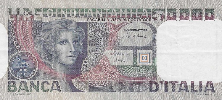 Billetes - Europa - Italia - 107C - MBC+ - 1980 - 50000 liras - Num.ref: YB118233H - Click en la imagen para cerrar
