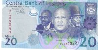 Billetes - Africa - Leshoto - 22b - SC - 2019 - 20 maloti - Num.ref: BL089052