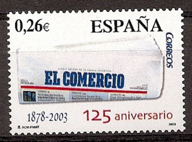 Sellos - Países - España - 2º Cent. (Series Completas) - Juan Carlos I - 2003 - 4012 - ** - Click en la imagen para cerrar