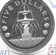 Monedas - America - Barbados - 16a - 1973 - 5 dolar - plata - proof