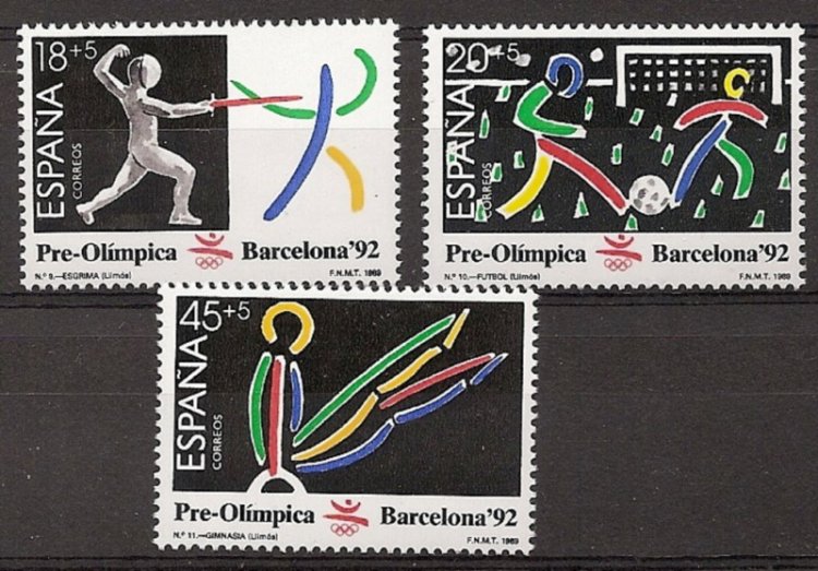 Sellos - Países - España - 2º Cent. (Series Completas) - Juan Carlos I - 1989 - 3025/27 - ** - Click en la imagen para cerrar