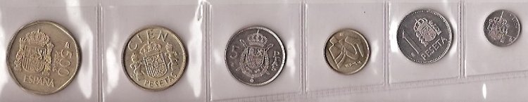 Monedas - España - Juan Carlos I (pesetas) - 1987 - Año completo - Click en la imagen para cerrar