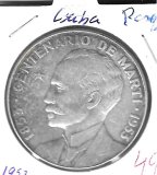 Monedas - America - Cuba - 29 - 1953 - peso - plata