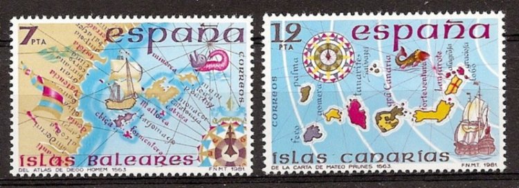 Sellos - Países - España - 2º Cent. (Series Completas) - Juan Carlos I - 1981 - 2622/23 - ** - Click en la imagen para cerrar