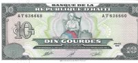 Billetes - America - Haiti - 256 - SC - 1991 - 10 gourdes - Num.ref: AT636660