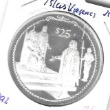 Monedas - America - Islas Virgenes - 124 - 1992 - 25 dolares- plata - PROOF