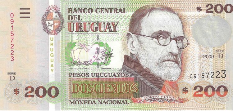 Billetes - America - Uruguay - 89 - SC - 2009 - 200 pesos - Num.ref: 09157223 - Click en la imagen para cerrar