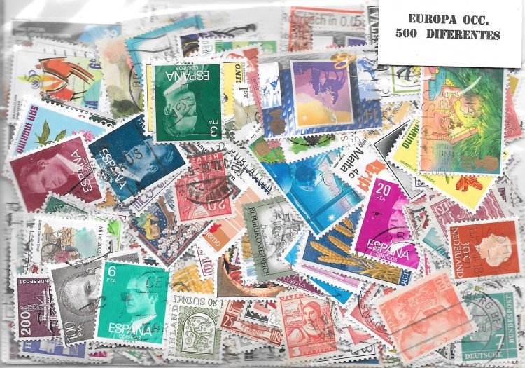 Continentes - Europa Occidental - 500 sellos diferentes - Click en la imagen para cerrar