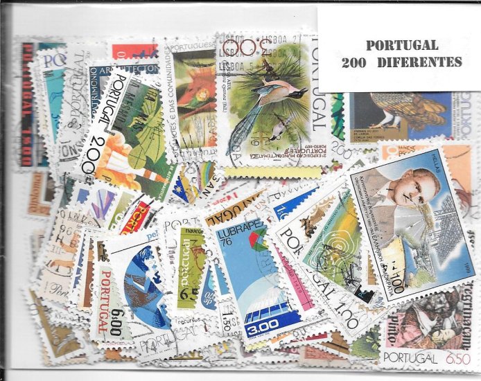 Sellos - Paqueteria - Paises - Europa - Portugal - - 200 sellos diferentes - Click en la imagen para cerrar