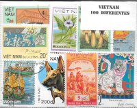 Paises - Asia - Vietnam - 100 Sellos diferentes