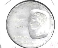 Monedas - America - Venezuela - 45 - 1973 - 10 bolivares- plata