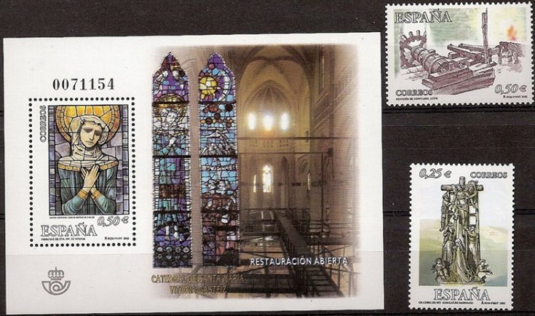 Sellos - Países - España - 2º Cent. (Series Completas) - Juan Carlos I - 2002 - 3952/54 - ** - Click en la imagen para cerrar