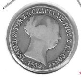 Monedas - EspaÃ±a - Isabel II (1833 - 1868) - 398 - 1853 - 4 reales - plata - Sevilla