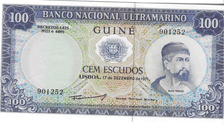 Billetes - Africa - Guinea Portuguesa - 45 - SC - 1971 - 100 escudos - Num.ref: 901252 - Click en la imagen para cerrar
