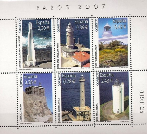 Sellos - Países - España - 2º Cent. (Series Completas) - Juan Carlos I - 2007 - 4348 - ** - Click en la imagen para cerrar