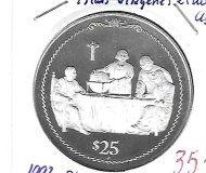 Monedas - America - Islas VÃ­rgenes - 104 - 1992 - 25 dolares - plata - PROOF