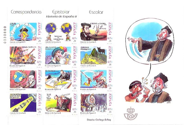 Sellos - Países - España - 2º Cent. (Series Completas) - Juan Carlos I - 2001 - 3822/33 - ** - Click en la imagen para cerrar