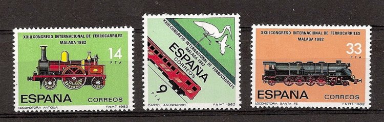 Sellos - Países - España - 2º Cent. (Series Completas) - Juan Carlos I - 1982 - 2670/72 - ** - Click en la imagen para cerrar