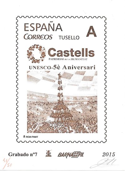 Grabados - Nº 7 - Año 2015 - Castellers - Números Rojos - Click en la imagen para cerrar