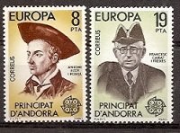 Sellos - Países - Andorra - Correo Español - Series completas - 1980 - 133/34 - **
