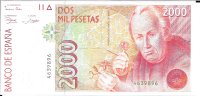 Billetes - EspaÃ±a - Juan Carlos I (1975 - 2014) - 2000 ptas - 537 - sc - 1992 - Num.ref: 4639896 - sin serie