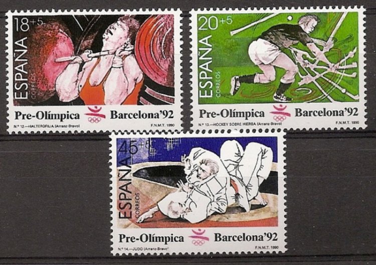 Sellos - Países - España - 2º Cent. (Series Completas) - Juan Carlos I - 1990 - 3054/56 - ** - Click en la imagen para cerrar