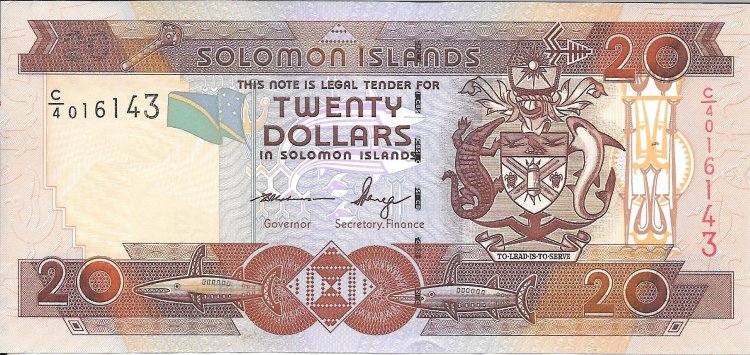 Billetes - Oceania - Islas Salomon - 28 - sc - 2006 - 20 dolares - Num.ref: 016143 - Click en la imagen para cerrar
