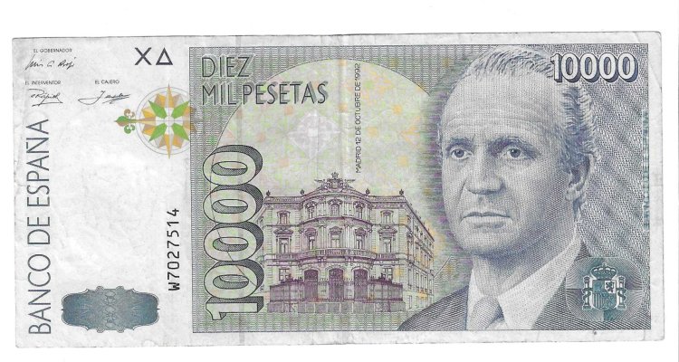 Billetes - EspaÃ±a - Juan Carlos I (1975 - 2014) - 10000 ptas - 545 - MBC - 1992 - Num.ref: W7027514 - Click en la imagen para cerrar