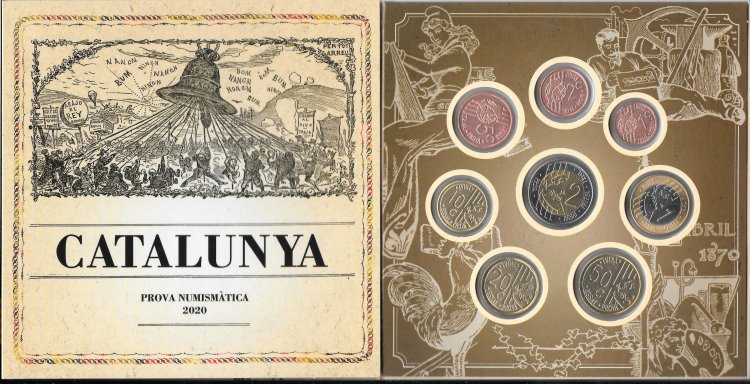 Monedas - Pruebas Numismáticas Cataluñaa - Año 2020 - Set de 8 pruebas - Personajes - Click en la imagen para cerrar