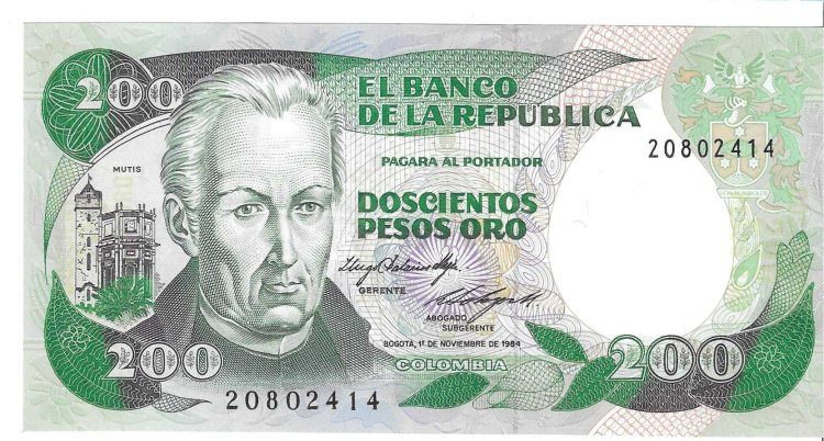 Billetes - America - Colombia - 429b - SC - 1984 - 200 pesos - Num.ref: 20802414 - Click en la imagen para cerrar