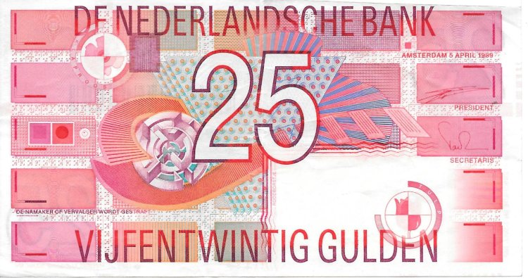 Billetes - Europa - Holanda - 100 - MBC - 1989 - 25 Gulden - num ref:2023219331 - Click en la imagen para cerrar