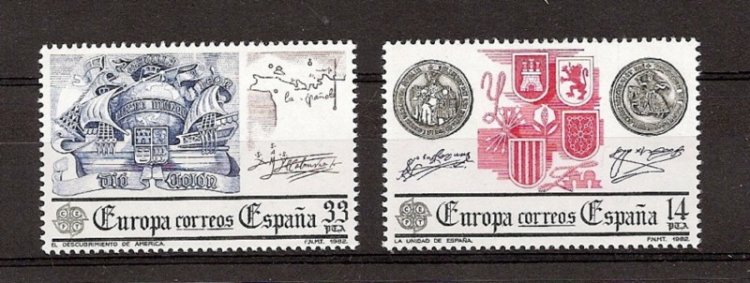 Sellos - Países - España - 2º Cent. (Series Completas) - Juan Carlos I - 1982 - 2657/58 - ** - Click en la imagen para cerrar