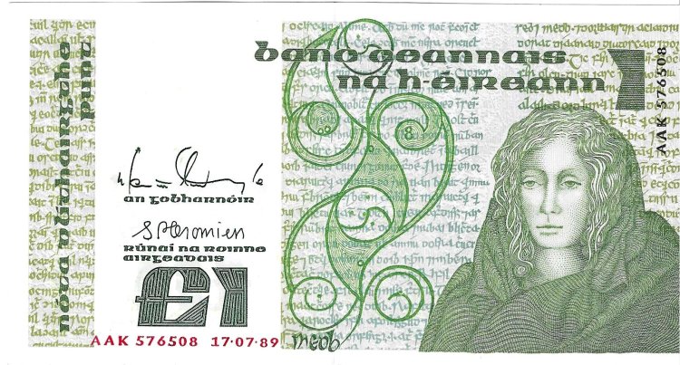 Billetes - Europa - Irlanda - 65 - SC - 1989 - pound - Num.ref: AAK576508 - Click en la imagen para cerrar