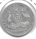 Monedas - Oceania - Australia - 27 - 1922 - 2 shillings - plata