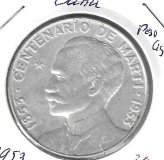 Monedas - America - Cuba - 29 - 1953 - peso - plata
