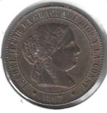Monedas - EspaÃ±a - Isabel II (1833 - 1868) - 131 - 1867 - 2,5 ctm - Barcelona