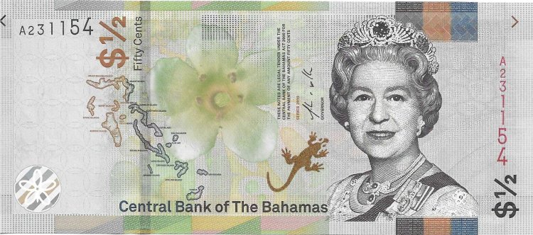 Billetes - America - Bahamas - A77 - S/C - 2019 - 50 Cents - num ref:A231154 - Click en la imagen para cerrar