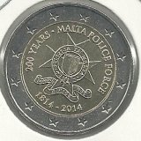Monedas - Euros - 2€ - Malta - SC - Año 2014 - 200º Aniversario de la Policia Maltesa