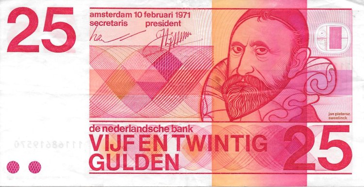 Billetes - Europa - Holanda - 92 - MBC - 1971 - 25 Gulden - num ref:11168619570 - Click en la imagen para cerrar