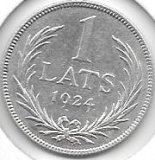 Monedas - Europa - Letonia - 7 - 1924 - lats