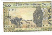 Billetes - Africa - Estados Africa del Oeste - 702L - MBC+ - 1959 - 500 francos - Senegal - Num.ref: 21306