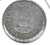 Monedas - EspaÃ±a - Carlos III, Archiduque de Austri - 350 - 1767 - Real - plata - Lima