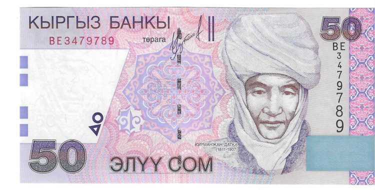 Billetes - Asia - Kyrgystan - 20 - SC - 2002 - 50 som - Num.ref: BE3479789 - Click en la imagen para cerrar