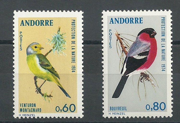 Andorra - Correo Francés - Series completas - ** - 1974 - 261/62 - Click en la imagen para cerrar