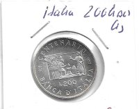 Monedas - Europa - Italia - 172 - 1993 - 200 liras - plata