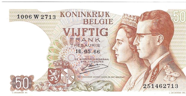 Billetes - Europa - Belgica - 139 - SC - 1966 - 50 francos - Num.ref: 251462713 - Click en la imagen para cerrar