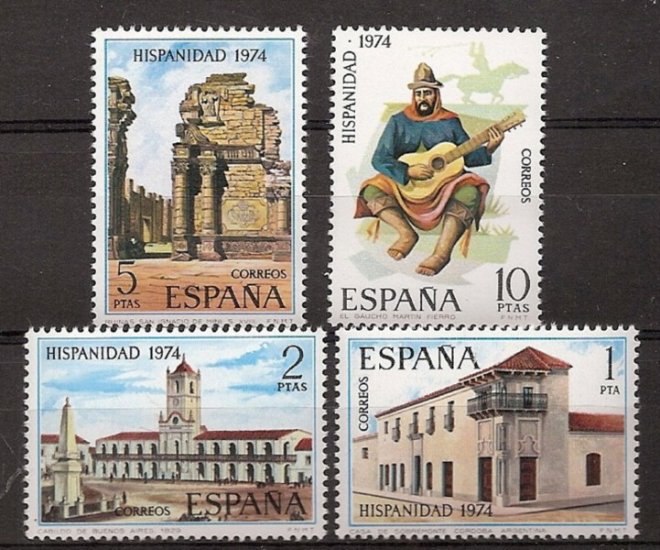 Sellos - Países - España - 2º Cent. (Series Completas) - Estado Español - 1974 - 2213/16 - ** - Click en la imagen para cerrar